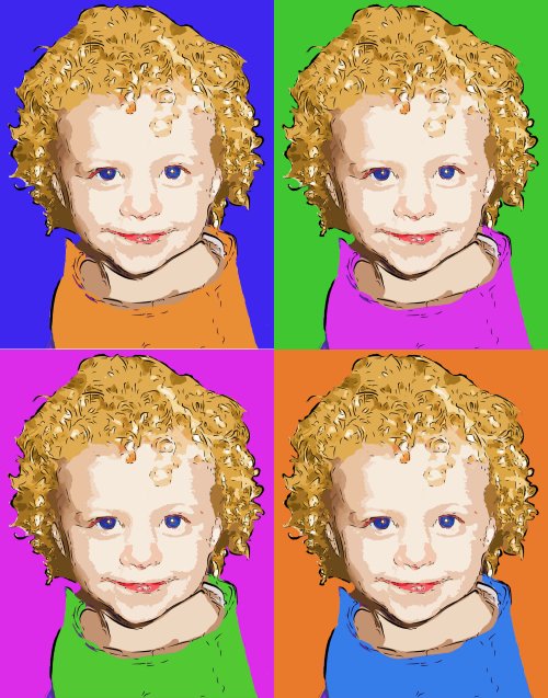 Nicole cool pop art  from your childs photo