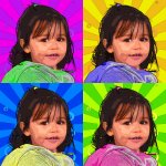 Andy Warhol inspired child portrait