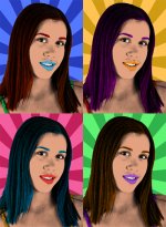 Custom cool Warhol inspired pop art portrait
